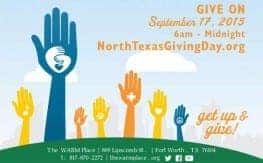 Get up and give graphic supporting North Texas Giving Day.