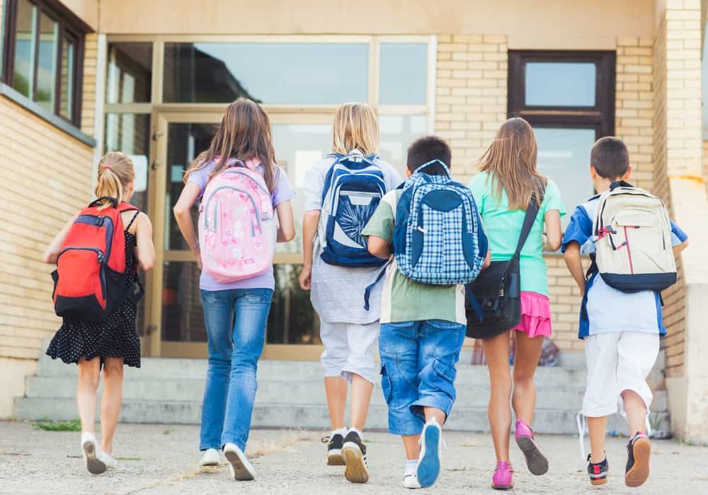 Group,Of,Kids,Going,To,School,Together.