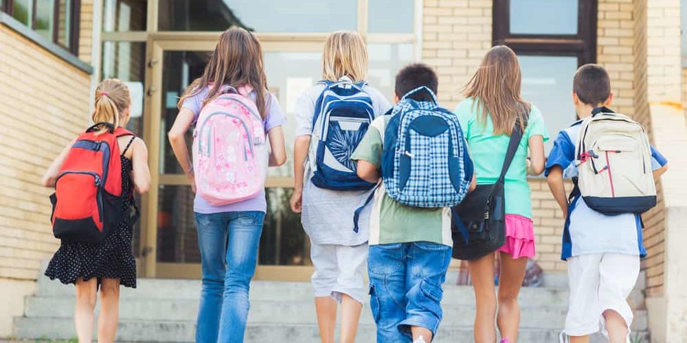 Group,Of,Kids,Going,To,School,Together.