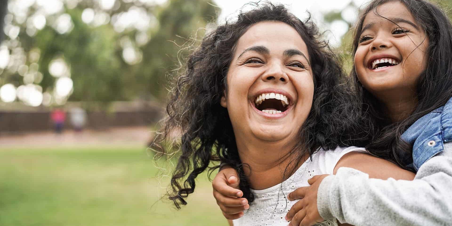 Happy,Indian,Mother,Having,Fun,With,Her,Daughter,Outdoor,-