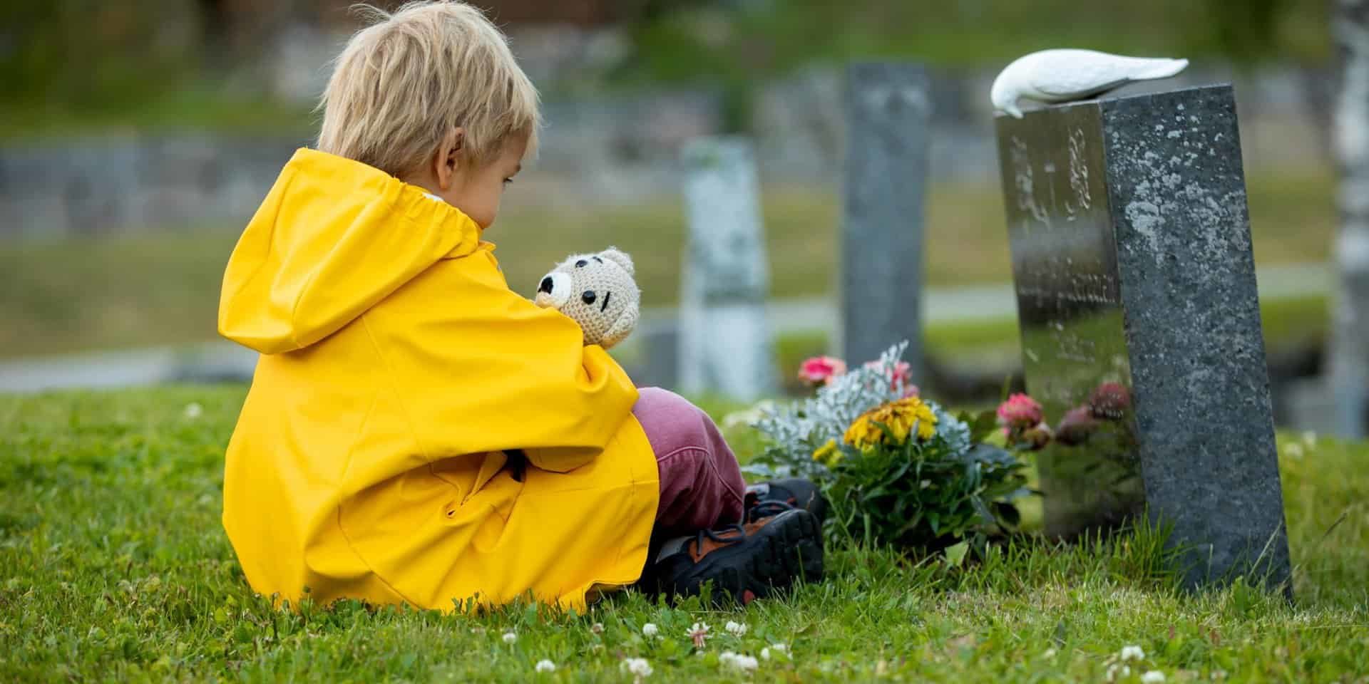 Sad,Little,Child,,Blond,Boy,,Standing,In,The,Rain,On